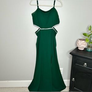 Emerald green formal gown